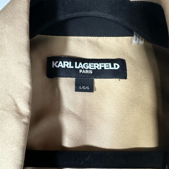 KARL LAGERFELD MENS Trill Trucker Jacket Shirt Shacket Snap up Sz L - Picture 7 of 12